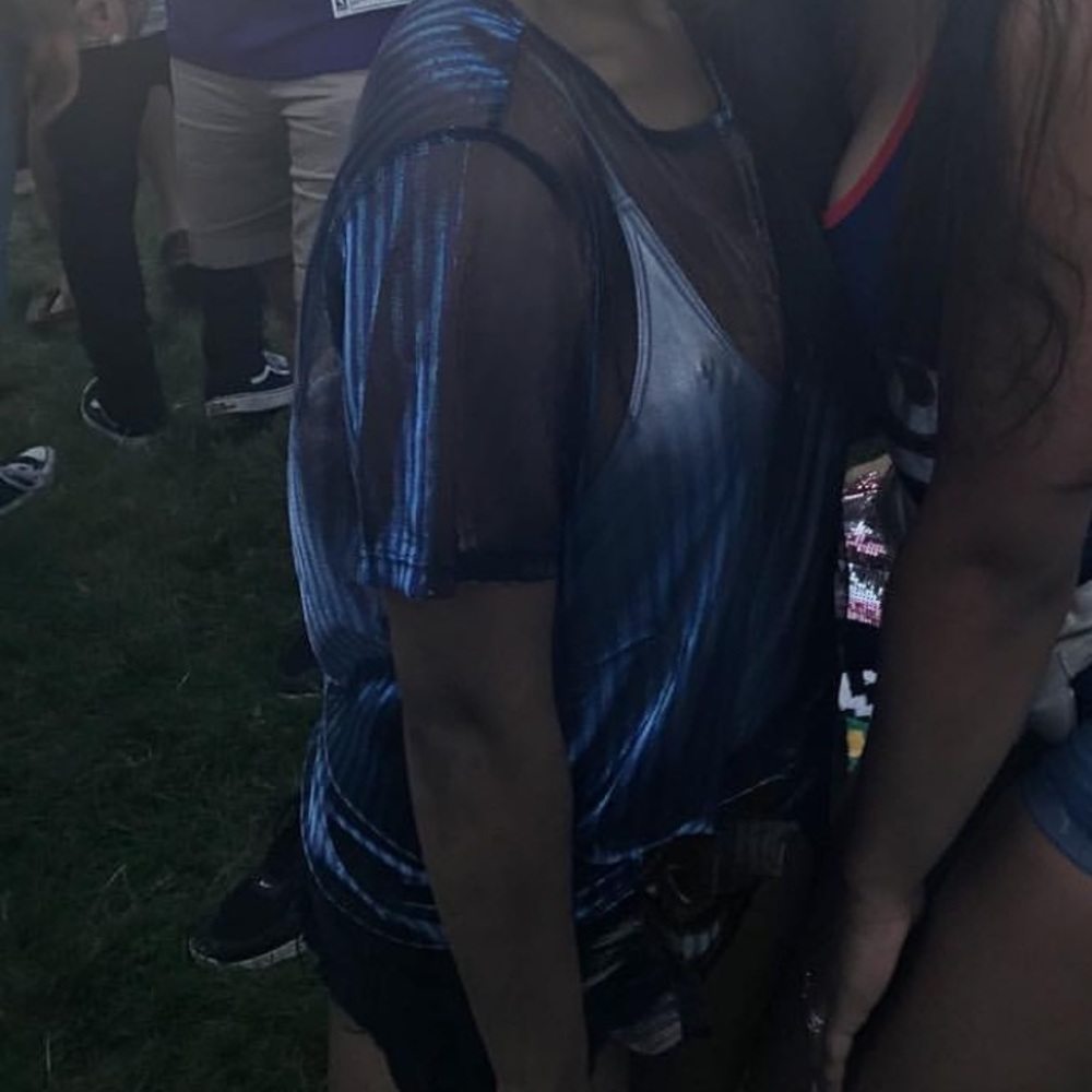 Transparent mesh dress